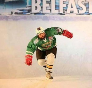 Our own Paul Kennedy on the Red Bull Crashed Ice Track in Belfast, Northern Ireland. 